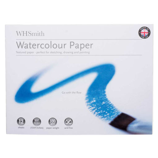 Picture of 300GSM A4+ SPIRAL WATERCOLOUR PAPER 12 SHEETS